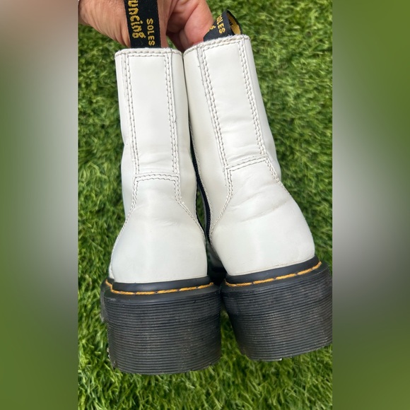 Dr. Martens White Air Wair Jadon Polished Smooth Boot SZ 7 - Picture 5 of 14